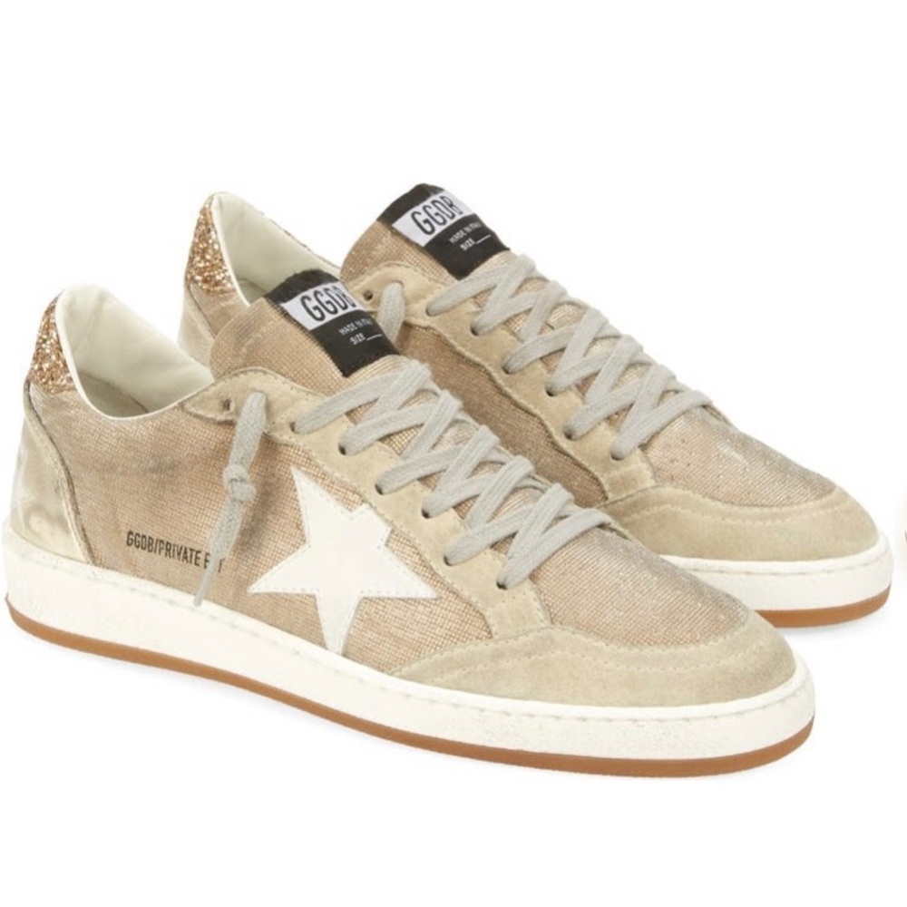 Golden Goose Ball Star Sneaker- Color says - Gold, White and Gray